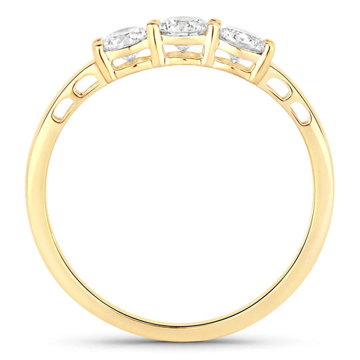 Bids.com 0.51 Carat Genuine Lab Grown Diamond 14K Yellow Gold Ring Rings White Smoke size 6.00,size 7.00,size 8.00