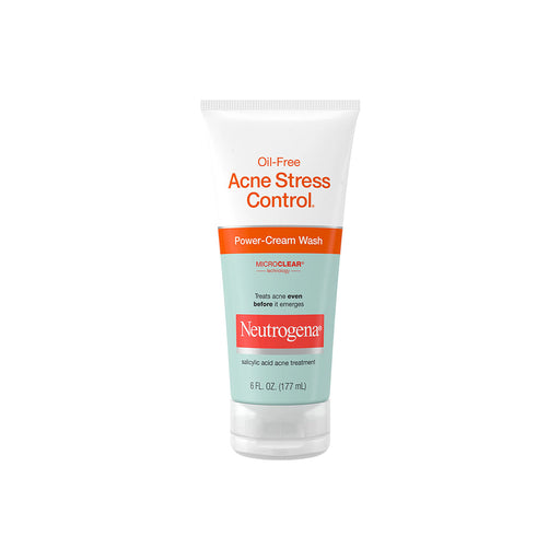 Neutrogena Neutrogena Oil Free Acne Stress Control Power Cream Face Wash 6 Fl. Oz Health & Beauty White Smoke