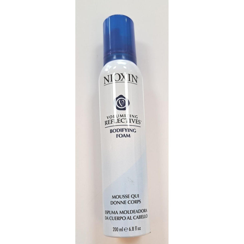 Nioxin Nioxin Volumizing Reflectives Bodifying Foam Mousse 6.8 Oz Foam Blocks Light Gray