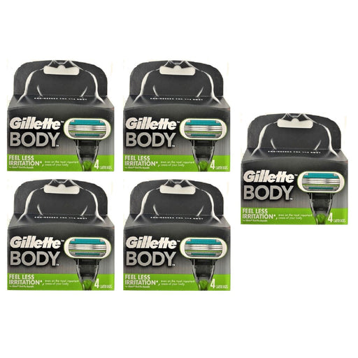 0 Gillette Body Razor Refill Cartridges, Less Irritation, 20 Cartridges Toner & Inkjet Cartridges White Smoke