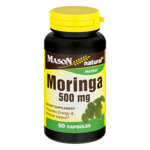 Mason Natural Mason Natural Whole Herb Moringa, 500 Mg, 60 Capsules Vitamins & Supplements Black