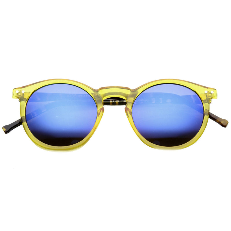 zeroUV 1920's P3 Dapper Vintage Inspired Round Sunglasses 8637 Sunglasses White Smoke Yellow Green,Black Smoke,Tortoise Amber,Dark Tortoise Green,Tortoise Smoke,Black Green,Clear Smoke Tortoise,Polarized Black Smoke,Polarized Tortoise Brown,Polarized Tortoise Green,Orange Green