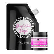 Curls & Potions Chebe Hydration Mask Conditioner White Smoke 12 oz Refill