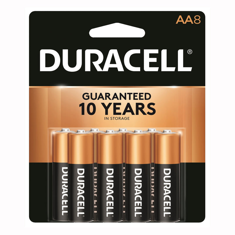 Duracell Duracell Power Boost CopperTop Alkaline AA Batteries, 8/Pack DURMN1500B8Z Batteries Black