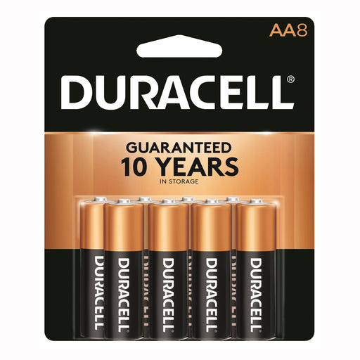 Duracell Duracell Power Boost CopperTop Alkaline AA Batteries, 8/Pack DURMN1500B8Z Batteries Black