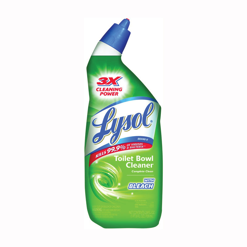 Lysol Lysol Disinfectant Toilet Bowl Cleaner With Bleach, Liquid, 24oz Bottle Toilet Bowl Cleaners White Smoke