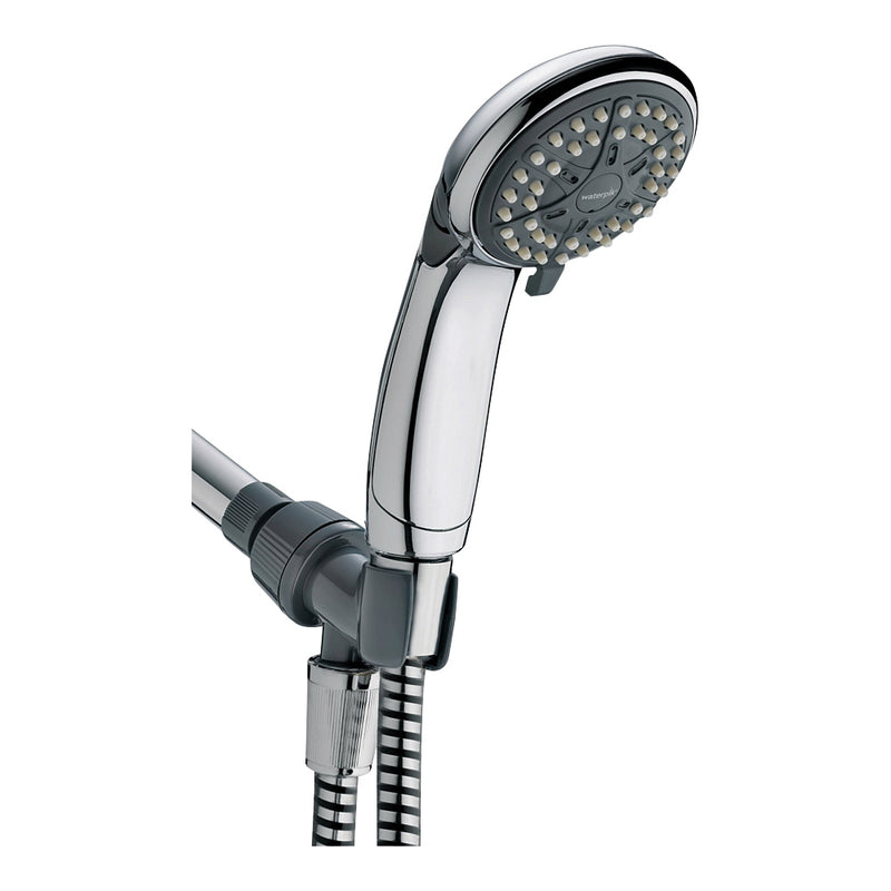 Waterpik Waterpik Ecoflow 4-spray Handheld Shower Head, 1.6 Gpm, Chrome Finish, 60 In Hose Shower Heads White Smoke