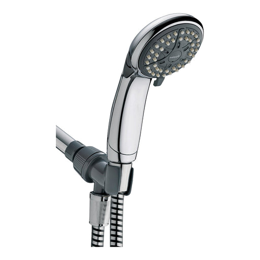 Waterpik Waterpik Ecoflow 4-spray Handheld Shower Head, 1.6 Gpm, Chrome Finish, 60 In Hose Shower Heads White Smoke