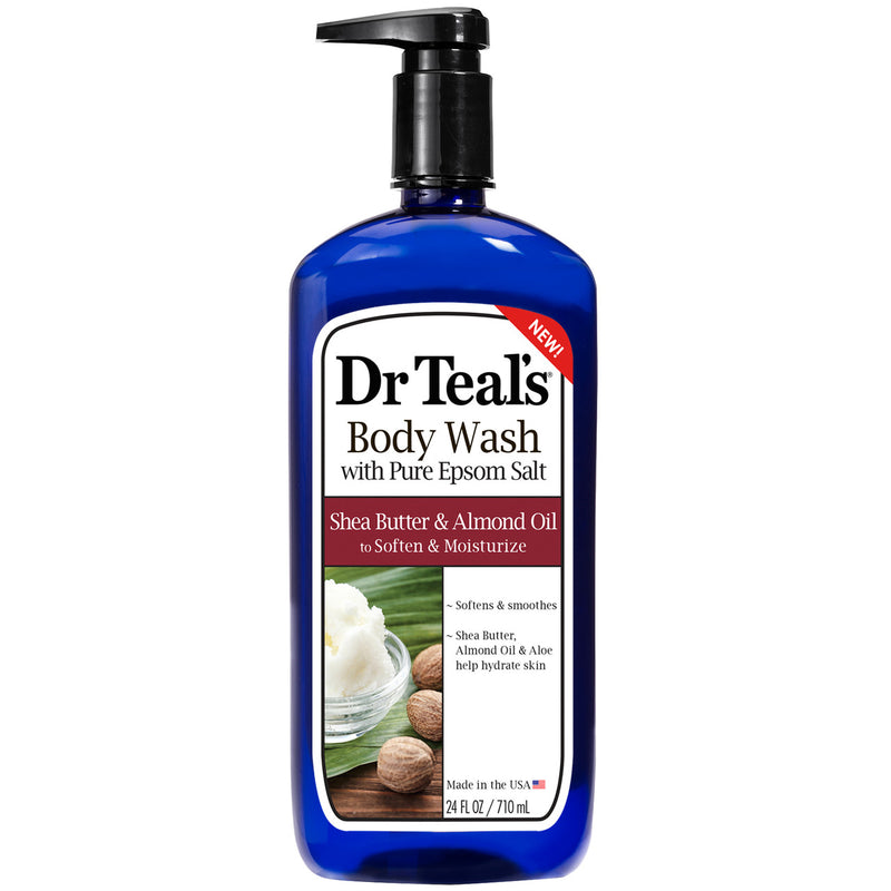 Dr Teal's Dr Teal's With Pure Epsom Salt Shea Butter & Almond Oil Body Wash 24 Oz Pump Bath & Body White Smoke