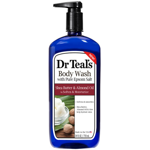 Dr Teal's Dr Teal's With Pure Epsom Salt Shea Butter & Almond Oil Body Wash 24 Oz Pump Bath & Body White Smoke