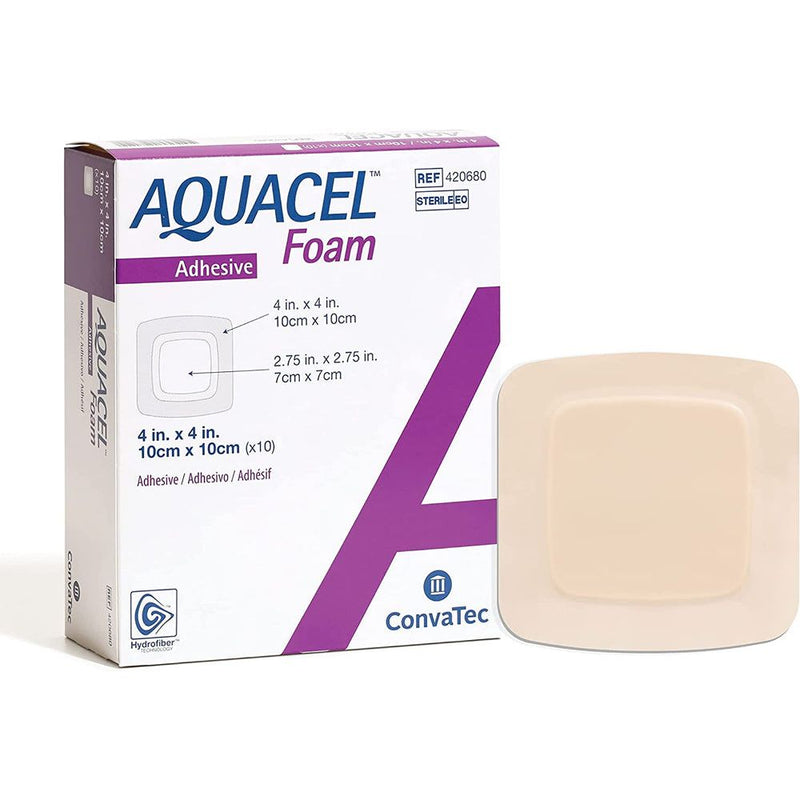 ConvaTec ConvaTec AQUACEL Adhesive Gelling Foam Dressing 4 X 4 Box Of 10 First Aid White Smoke