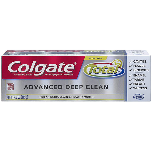 Colgate Colgate Total Toothpaste, Anticavity Fluoride And Antigingivitis, Advanced Deep Clean, Paste Toothpaste Dark Gray
