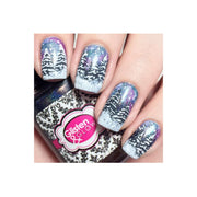 UberChic Beauty Holiday Jingle, (Christmas-03) Stamping Plate Light Gray