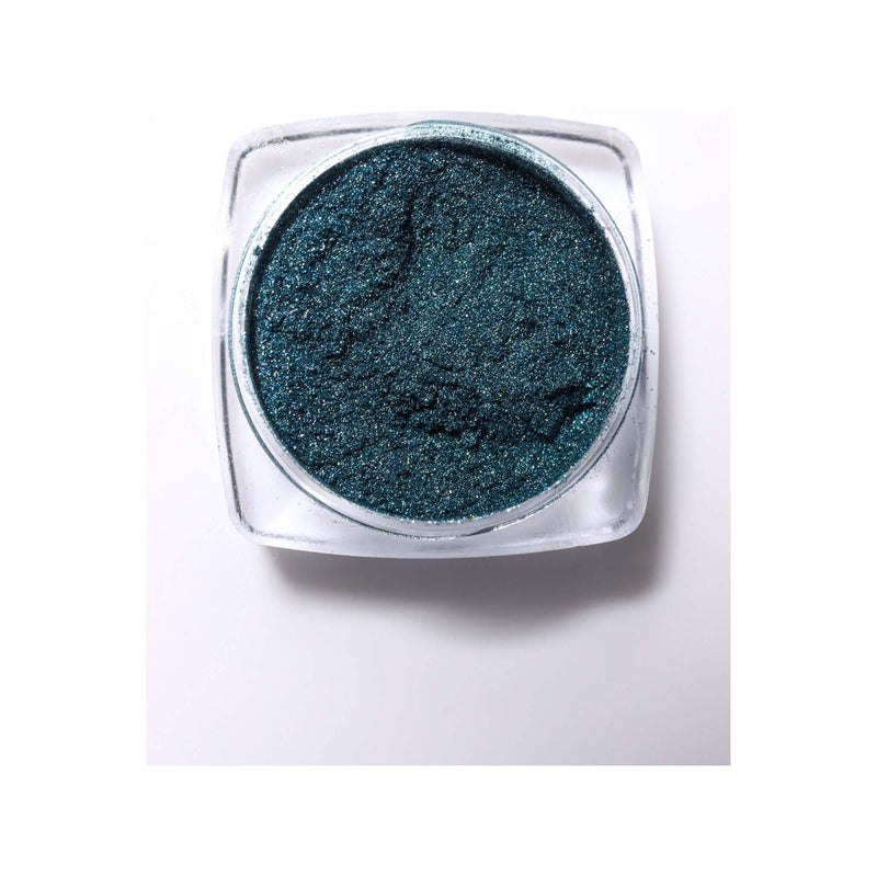 minimanimoo Magic Mirror Chrome Powder Aqua Nail Polish Dark Slate Gray
