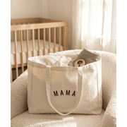 Sunflower Motherhood Mama Canvas Tote Bag Tote Bag Rosy Brown