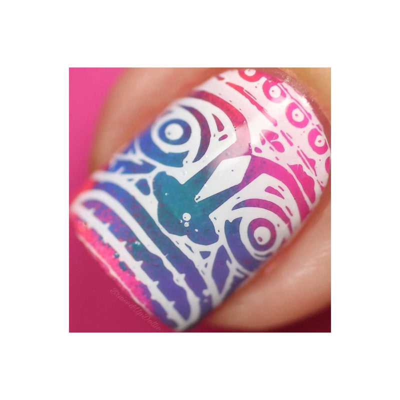 UberChic Beauty Vacation Mode Stamping Plate Pale Violet Red