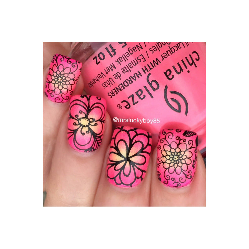 UberChic Beauty Collection 08 Stamping Plate Pale Violet Red
