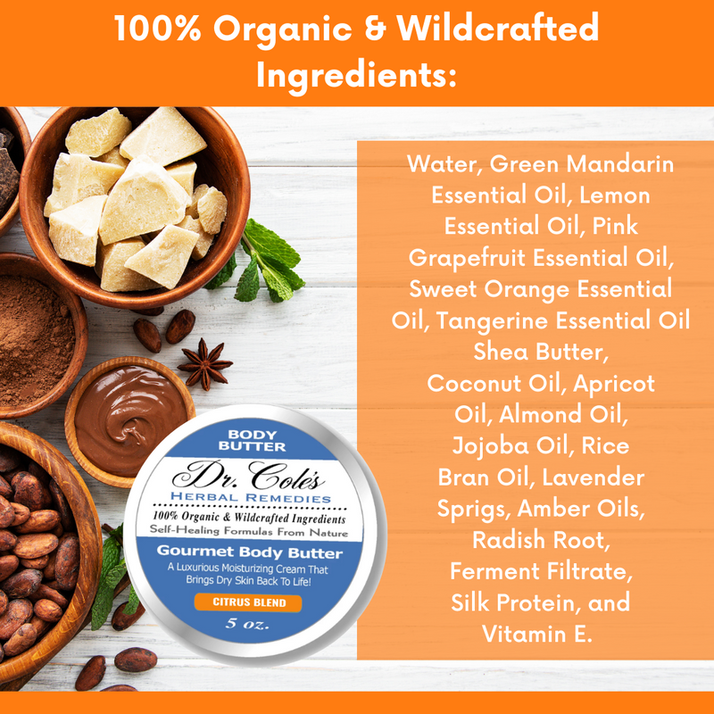 COLEHERBALS LLC 41 - Dr. Cole's Gourmet Body Butter - CITRUS BLEND Sandy Brown