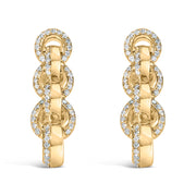 Bids.com 14K Yellow Gold Plated .925 Sterling Silver 1/2 Cttw Diamond Chain Link Drop Earrings (H-I Color, I1-I2 Clarity) Earrings White Smoke Yellow.Sterling Silver / 0.51