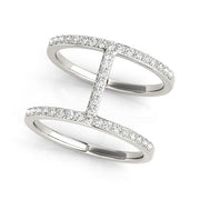 Bids.com 14k White Gold Dual Band Bridge Style Diamond Ring (3/8 cttw) Rings White Smoke 3 / White Gold,3.5 / White Gold,4 / White Gold,4.5 / White Gold,5 / White Gold,5.5 / White Gold,6 / White Gold,6.5 / White Gold,7 / White Gold,7.5 / White Gold,8 / White Gold,8.5 / White Gold,9 / White Gold