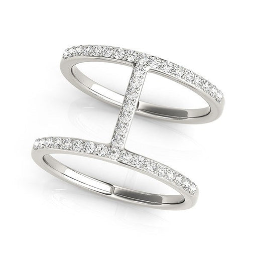 Bids.com 14k White Gold Dual Band Bridge Style Diamond Ring (3/8 cttw) Rings White Smoke 3 / White Gold,3.5 / White Gold,4 / White Gold,4.5 / White Gold,5 / White Gold,5.5 / White Gold,6 / White Gold,6.5 / White Gold,7 / White Gold,7.5 / White Gold,8 / White Gold,8.5 / White Gold,9 / White Gold