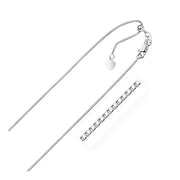 Bids.com 10k White Gold Adjustable Box Chain 0.85mm Necklaces White Smoke 22 / White Gold