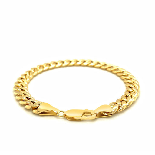 Bids.com 8.0mm 10k Yellow Gold Light Miami Cuban Bracelet Bracelets White Smoke 8.5 / Yellow Gold