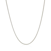 Bids.com 14k White Gold Round Wheat Chain 1.0mm Necklaces White Smoke 16 / White Gold,18 / White Gold,20 / White Gold,24 / White Gold