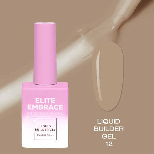 nbmsupply ELITE EMBRACE Professional Liquid Builder Gel 12 15ml ELBG1215 Rosy Brown