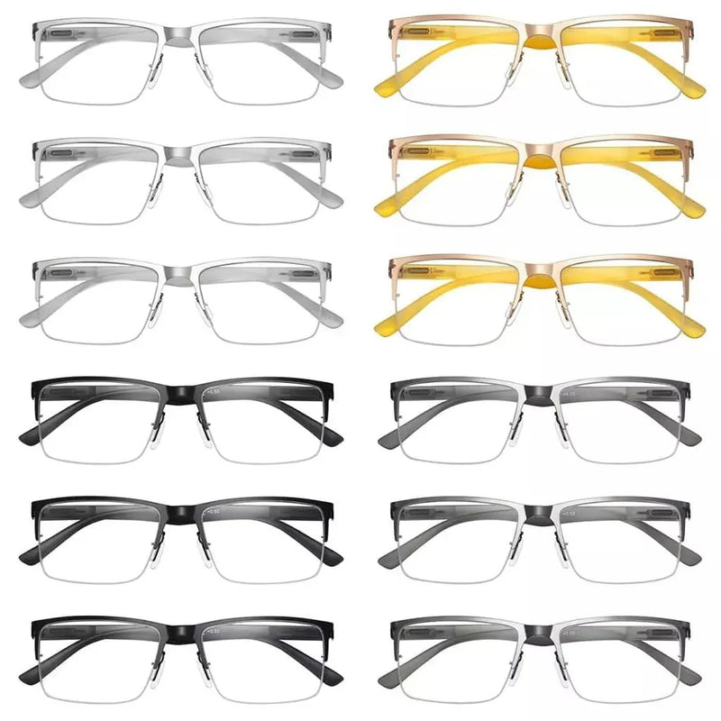 eyekeeper.com 12 Pack Half-rim Metal Reading Glasses Lightweight Spring Hinges Readers R2201 Eyeglasses White Smoke 12 Pairs Mix / +0.50,12 Pairs Mix / +1.00,12 Pairs Mix / +1.25,12 Pairs Mix / +1.50,12 Pairs Mix / +1.75,12 Pairs Mix / +2.00,12 Pairs Mix / +2.25,12 Pairs Mix / +2.50,12 Pairs Mix / +2.75,12 Pairs Mix / +3.00,12 Pairs Mix / +3.25,12 Pairs Mix / +3.50,12