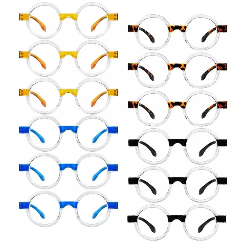 eyekeeper.com 12 Pack Round Funky Reading Glasses Cute Small Readers R2007T Eyeglasses White Smoke 12 Pairs Mix / without magnification,12 Pairs Mix / +0.50,12 Pairs Mix / +0.75,12 Pairs Mix / +1.00,12 Pairs Mix / +1.25,12 Pairs Mix / +1.50,12 Pairs Mix / +1.75,12 Pairs Mix / +2.00,12 Pairs Mix / +2.50,12 Pairs Mix / +2.75,12 Pairs Mix / +3.00,12 Pairs