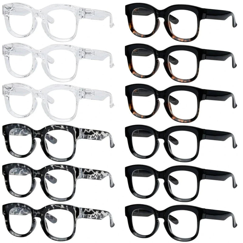 eyekeeper.com 12 Pack Thicker Frame Reading Glasses Ladies Readers R2013 Eyeglasses White Smoke 12 Pairs Mix / without magnification,12 Pairs Mix / +0.50,12 Pairs Mix / +0.75,12 Pairs Mix / +1.00,12 Pairs Mix / +1.25,12 Pairs Mix / +1.50,12 Pairs Mix / +1.75,12 Pairs Mix / +2.00,12 Pairs Mix / +2.25,12 Pairs Mix / +2.50,12 Pairs Mix / +2.75,12 Pairs