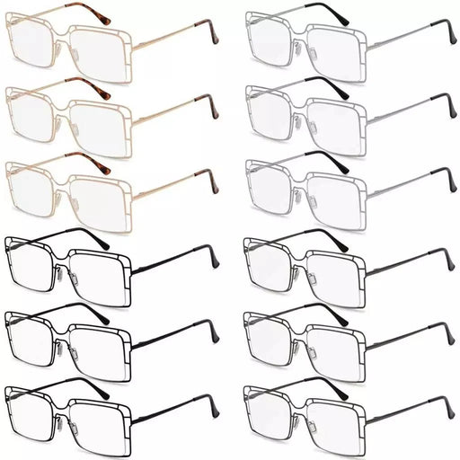 eyekeeper.com 12 Pack Thin Metal Hollow Frame Reading Glasses R2301 Eyeglasses White Smoke 12 Pairs Mix / +0.50,12 Pairs Mix / +0.75,12 Pairs Mix / +1.00,12 Pairs Mix / +1.25,12 Pairs Mix / +1.50,12 Pairs Mix / +1.75,12 Pairs Mix / +2.00,12 Pairs Mix / +2.25,12 Pairs Mix / +2.50,12 Pairs Mix / +2.75,12 Pairs Mix / +3.00,12 Pairs Mix / +3.25,12