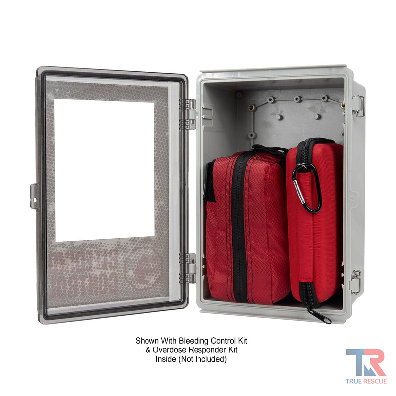 True Rescue Individual Bleeding Control Cabinet Cabinet White Smoke Non-Alarmed,Alarmed