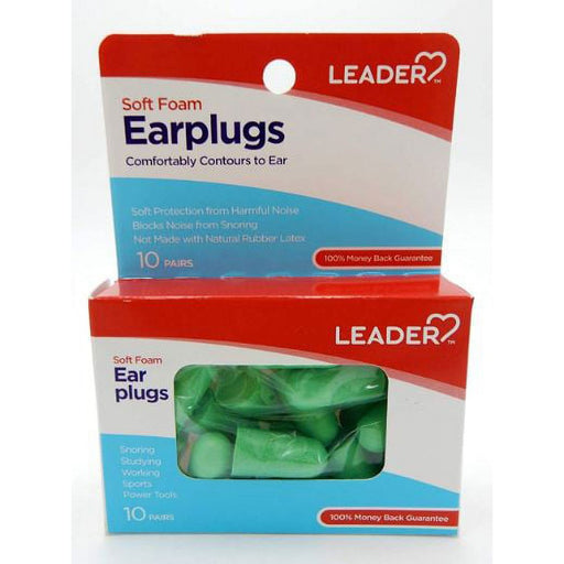 Leader Leader Earplugs Soft Foam 20Ct Earplugs Firebrick
