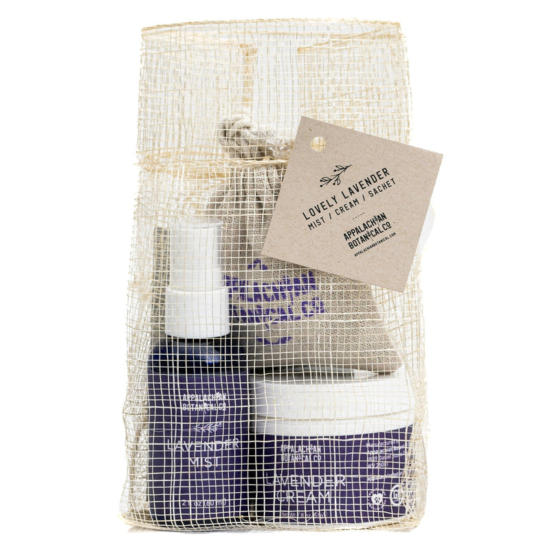 Appalachian Botanical Co. Lovely Lavender Gift Set Bath & Body Gift Sets Antique White
