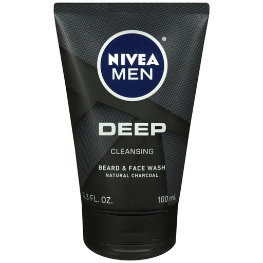 Nivea Men Nivea Men Deep Cleansing Beard And Face Wash 3.3 Ounce Health & Beauty White Smoke