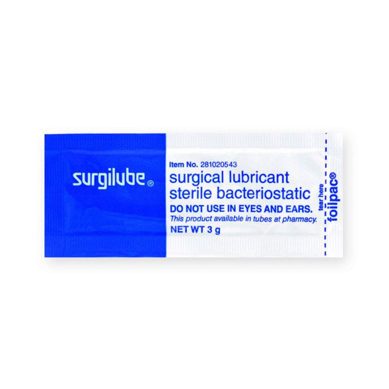 Surgilube Surgilube Sterile Foilpac Surgical Lubricant 144 X 3gm Surgical Lubricants White Smoke