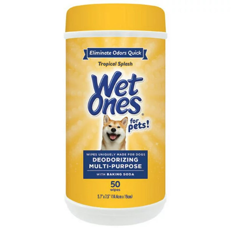 Wet Ones Wet Ones For Pets Multi-Purpose Dog Wipes With Aloe Vera Pet Wipes Light Goldenrod