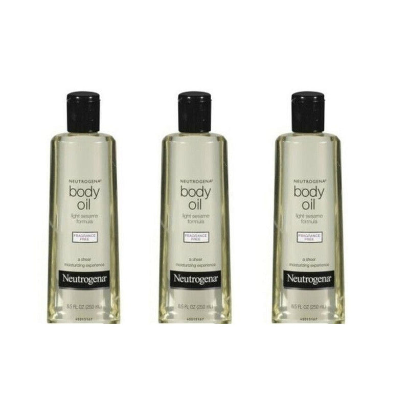 Neutrogena Neutrogena Body Oil Light Sesame Formula, Fragrance Free 8.5 Oz Body Oil White Smoke
