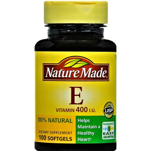 Nature Made Nature Made Vitamin E Softgels 400 Iu Vitamins & Supplements Black