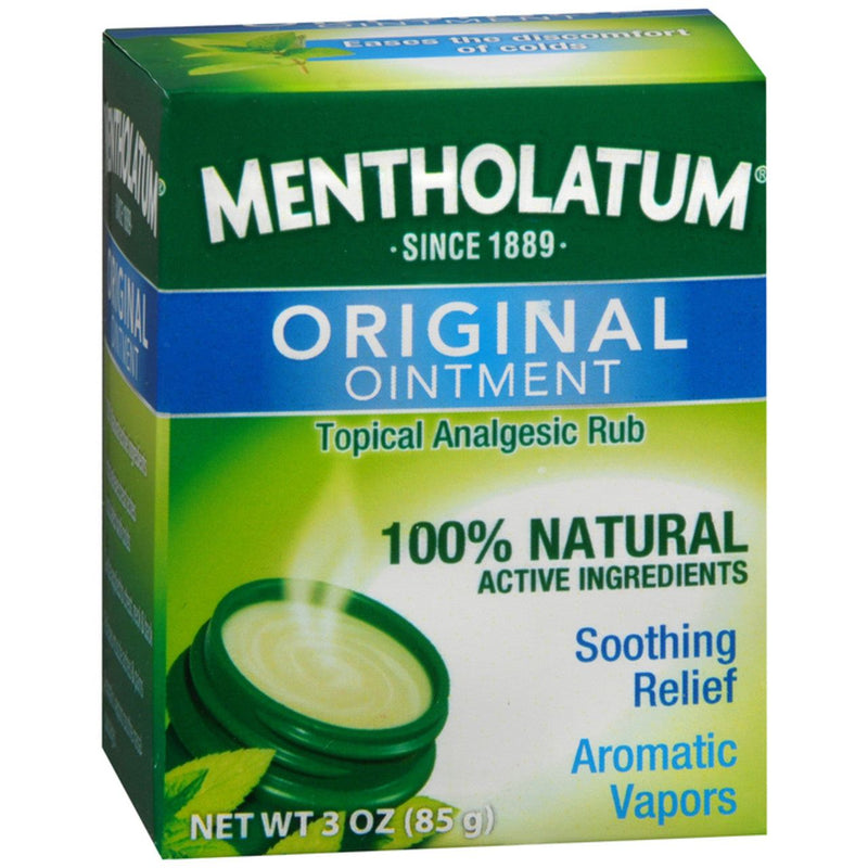 Mentholatum Mentholatum Original Ointment Topical Analgesic Rub 3 Oz Medicine & Drugs Dark Green