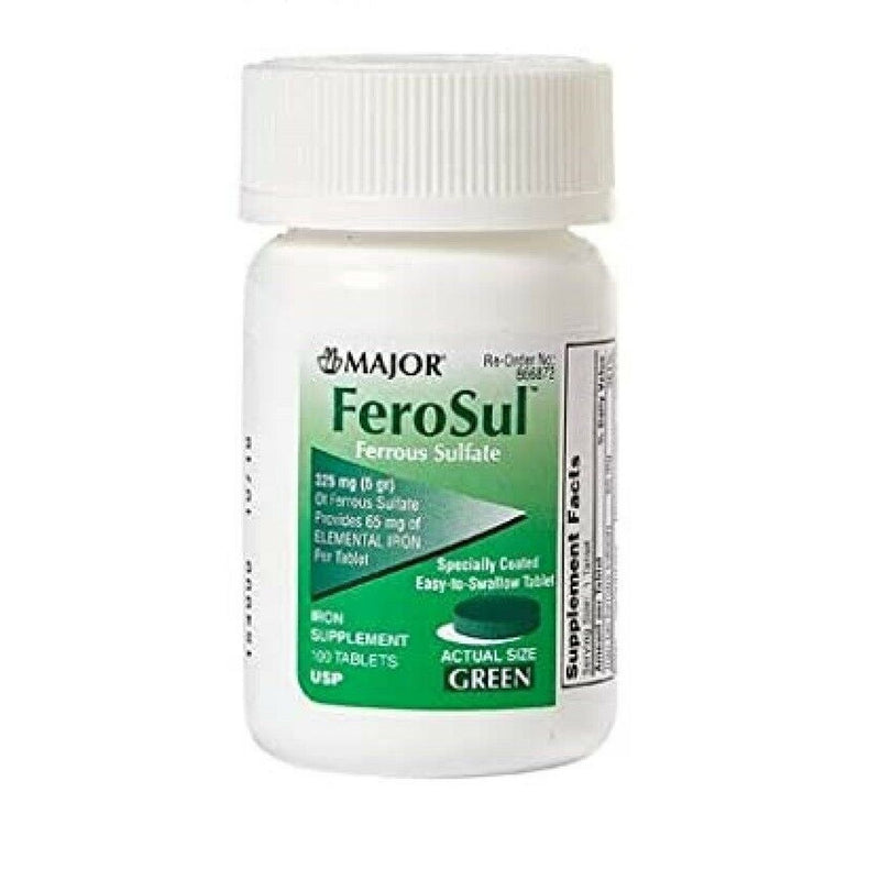 Ferrous Sulfate Ferrous Sulfate Green Tablets 325 Mg 100tablets Vitamins & Supplements Lavender
