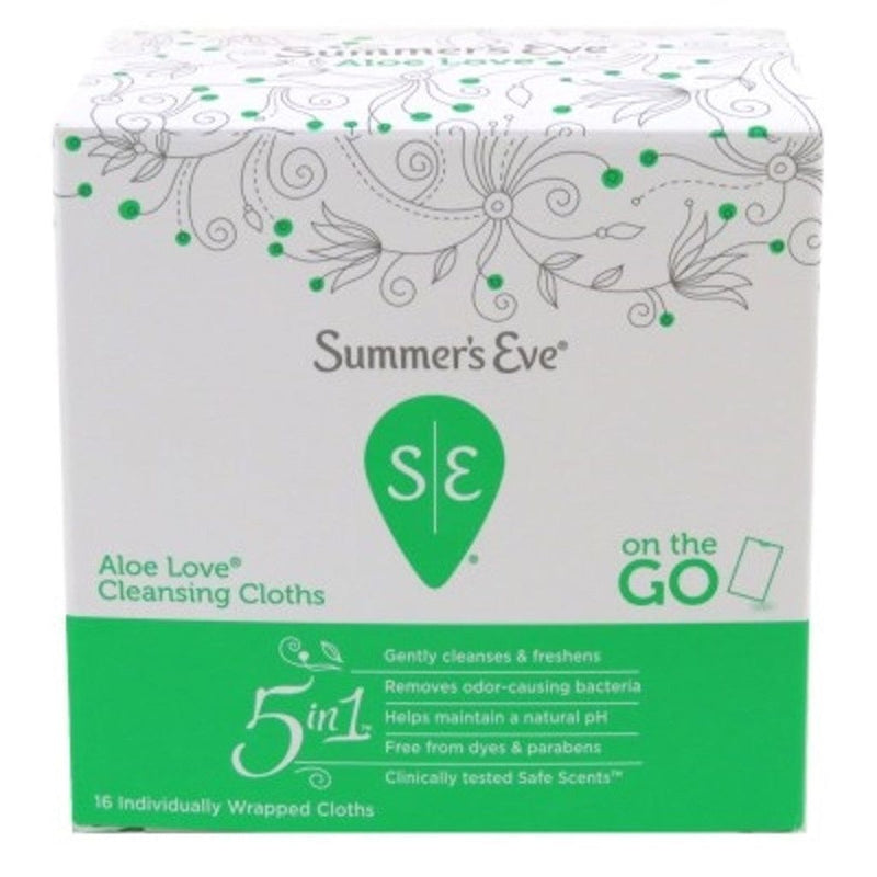 Summer's Eve Summer's Eve Aloe Love Cleansing Cloths 5-in-1 Cheese Gray