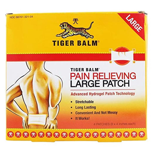 Tiger Balm Tiger Balm Pain Relieving Hydrogel Patch, Large, 4 Patches Lotion & Moisturizer Gold