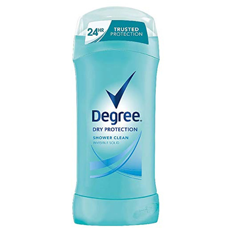 Degree Degree Women Original Protection Antiperspirant Deodorant, Shower Clean, 2.6 oz Invisible Solid Deodorant & Anti-Perspirant Sky Blue