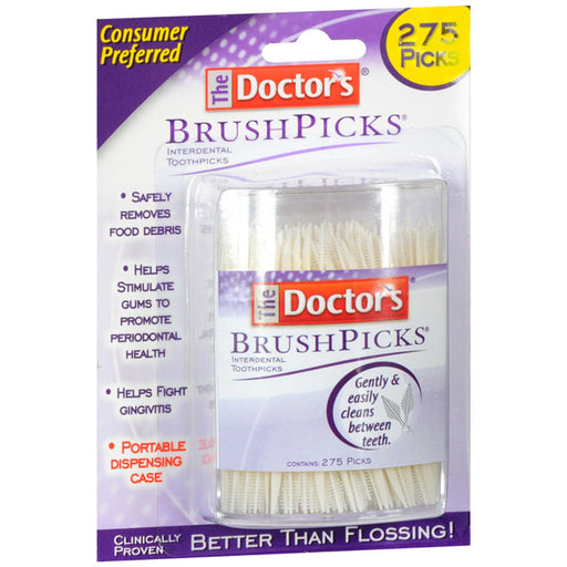 The Doctor's The Doctor's BrushPicks Interdental Toothpicks, 275 Count Value Pack Toothpicks Light Gray