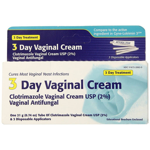 Clotrimazole vaginal 3 Day  vaginal Cream 2% 21 Gm Health Care White Smoke