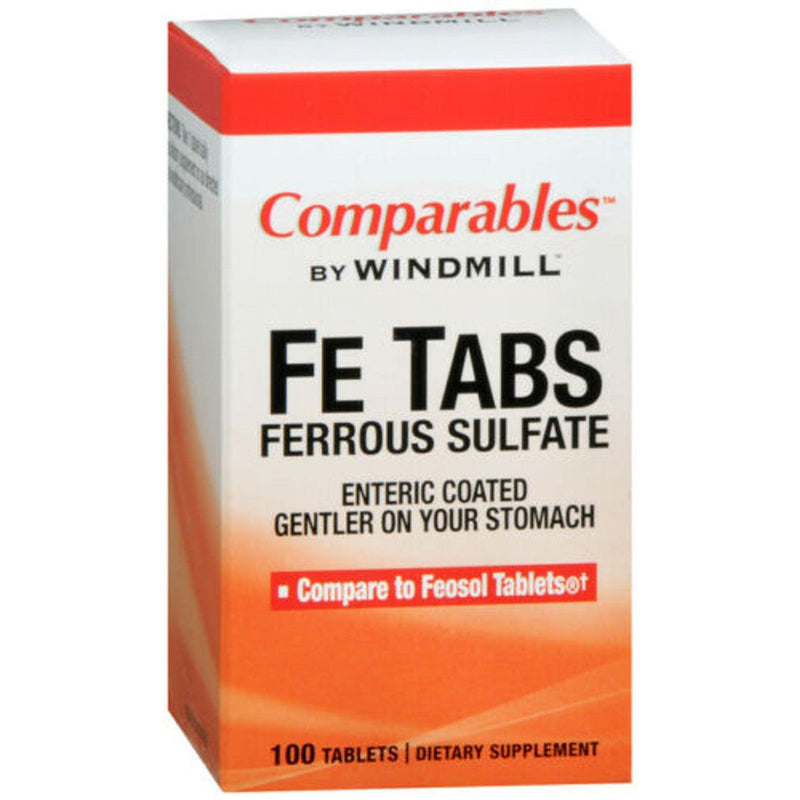 Windmill Ferrous Sulfate 325 mg (65 mg Elemental Iron) - 100 Tablets Vitamins & Supplements Lavender