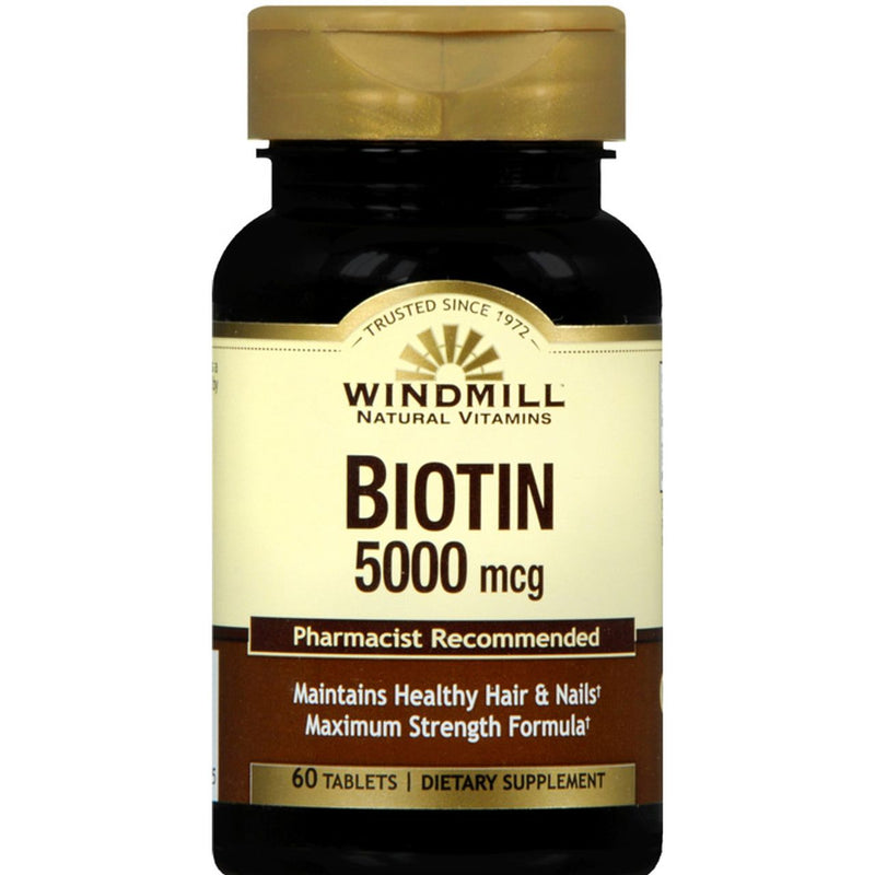 Windmill Windmill Biotin 5000 Mcg Vitamins & Supplements Black